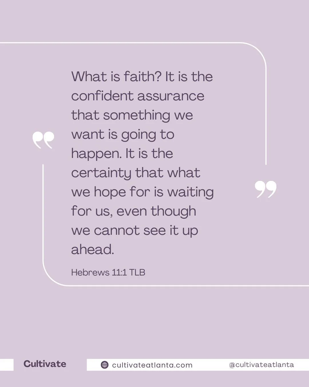 Faith is hard because Faith is the opposite of certainty. 

To be Full of Faith, we have to have assurance in that which we cannot see. 

And to strengthen our Faith, we have to take steps and leaps of Faith because it is only in walking in Faith tha
