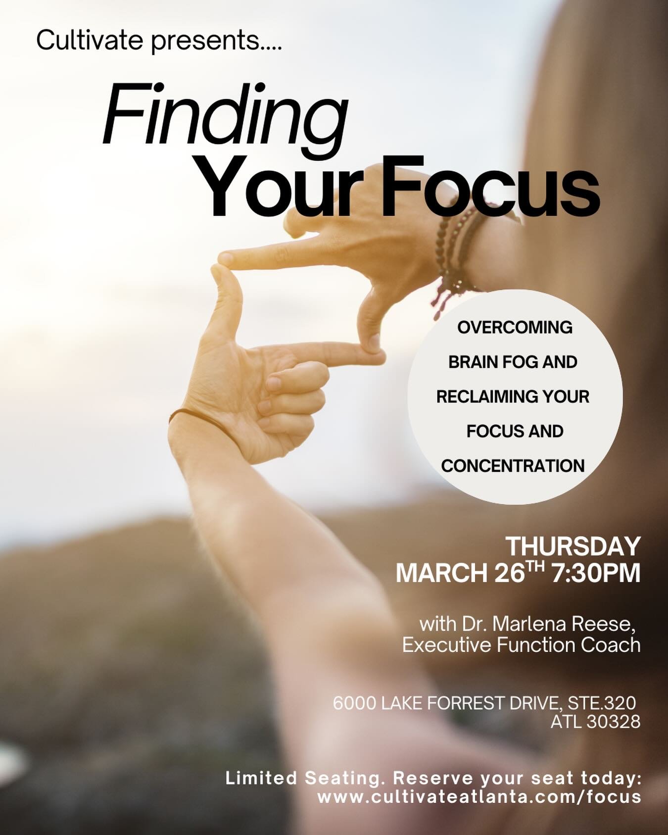 Seats are filling up! We only have a handful left. If you are planning to join, register soon! You do not have to struggle with brain fog and low focus alone! Join us March 26th and let&rsquo;s learn together what exactly is happening to our brains a