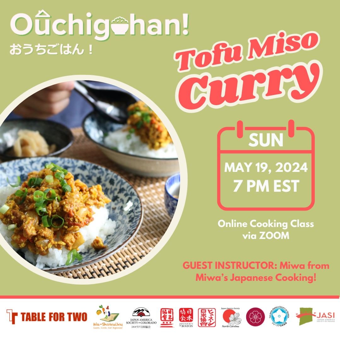 Join us for May 19 for おうちごはん！Ouchigohan! &ndash; Japanese Home Cooking with Tofu Miso Curry as part of our #EdamameChamp campaign! 🍛💚

Register Today: https://jaswdc.org/events/ouchigohan-japanese-home-cooking-tofu-miso-curry/1716145200/1716150600