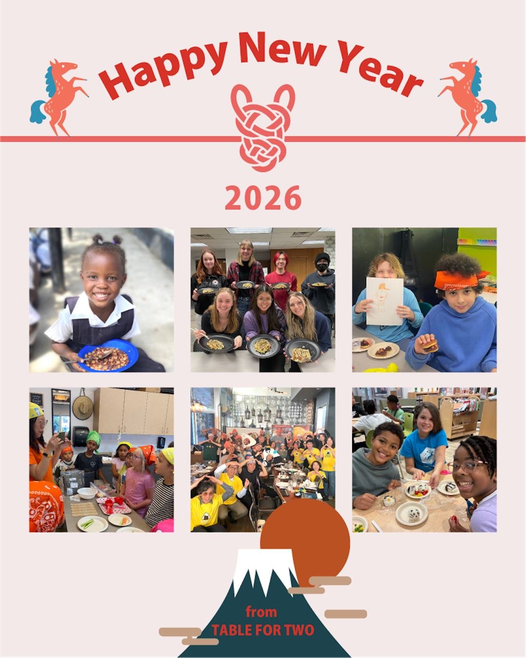 Happy New Year - 明けましておめでとうございます! 2026 is the year of the horse 🐎✨

We remain committed to our mission of expanding access to healthier food through our Wa-Sho hands-on cooking classes and school meal programs across the United States (and world). T