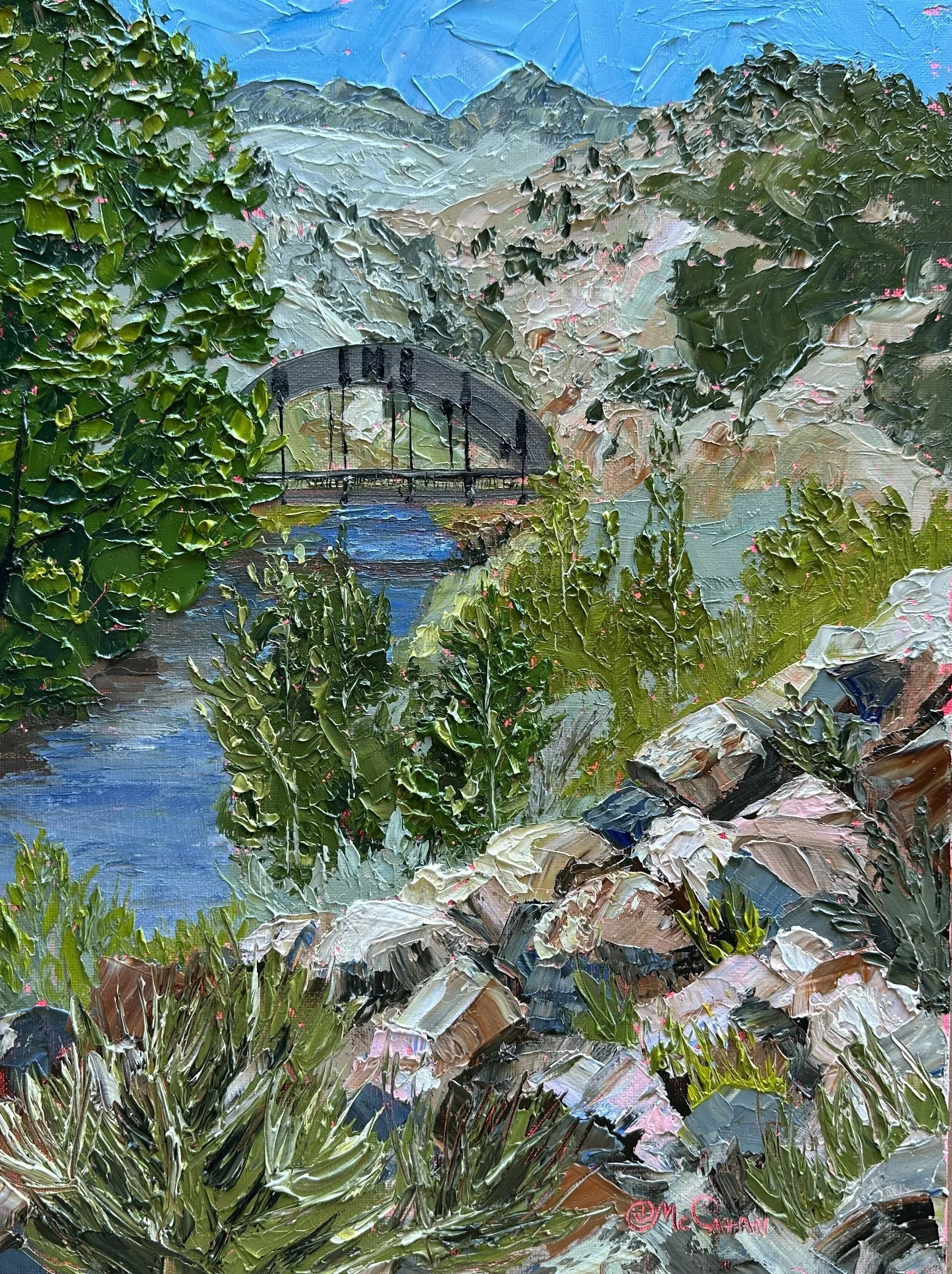 DebMcCahan-BridgeAtAppleValleyRoad-16x12-Oil-500_AutumnGlow.jpg