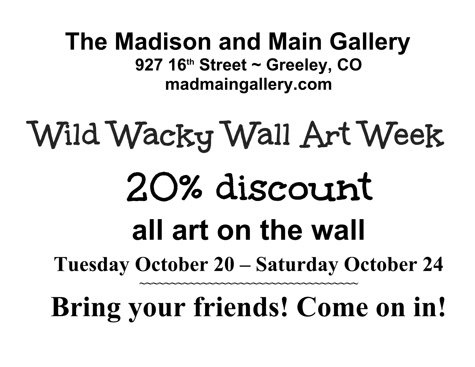 Wild Wacky Wall Art Week