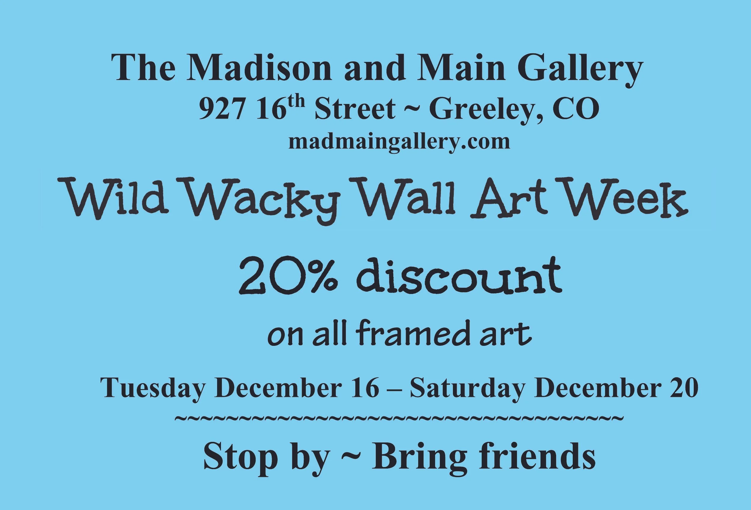 Wild Wacky Wall Art Week