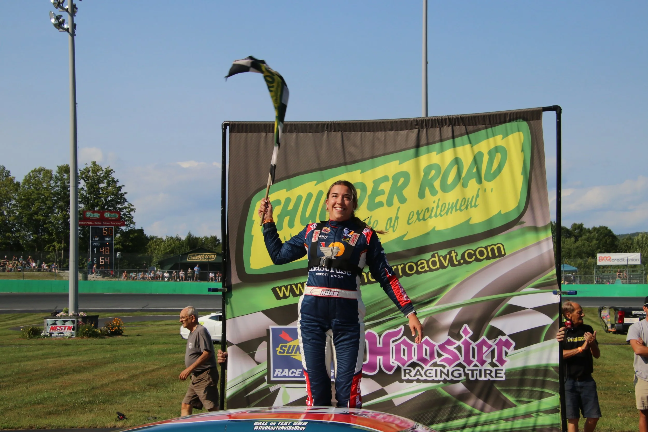 Taylor Hoar First Female in 23 Years to Win Thunder Road Late Model Feature