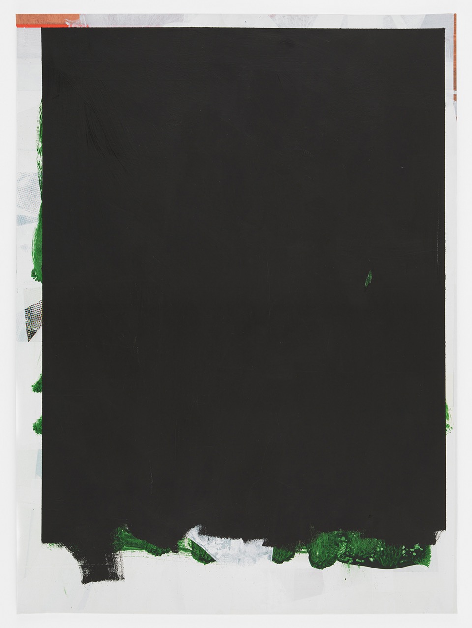 Untitled Composite, 2016 Oil and UV cured ink on paper 34 x 25-1/2 inches 86.4 x 64.8 cm