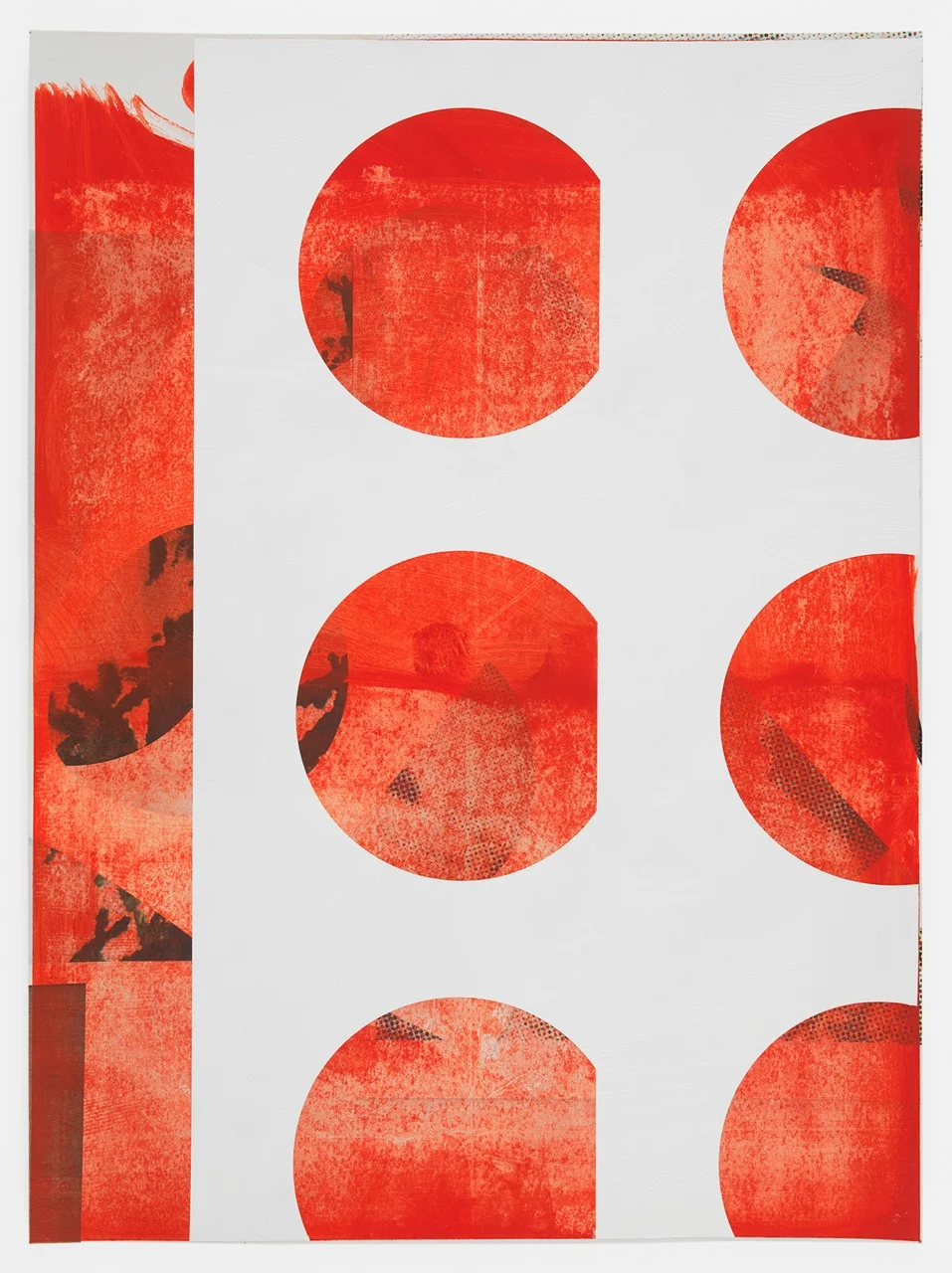 Untitled Composite, 2016 Oil and UV cured ink on paper 30 x 22 inches 76.2 x 55.9 cm