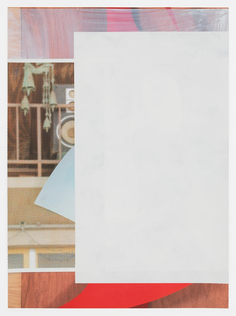 Untitled Composite, 2016 Oil and UV cured ink on paper 30 x 22 inches 76.2 x 55.9 cm