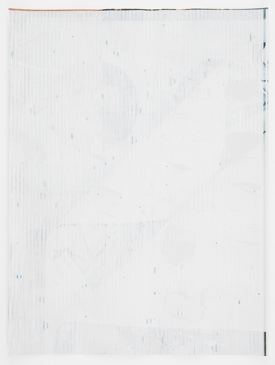  Untitled Composite, 2016  Oil and UV cured ink on paper  34 x 25-1/2 inches  86.4 x 64.8 cm    