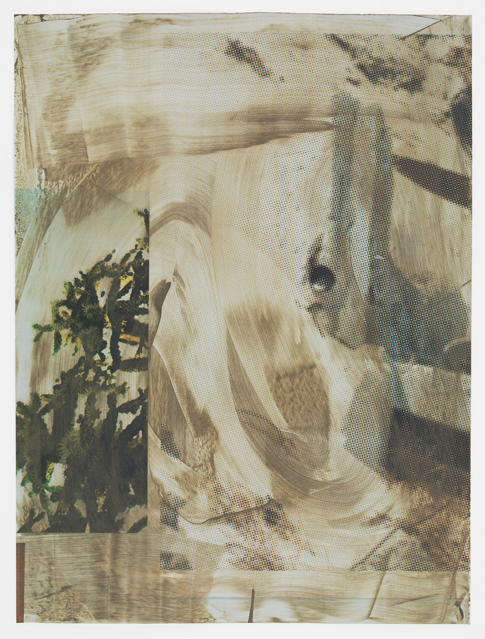 Untitled Composite, 2016 Oil and UV cured ink on paper 34 x 25-1/2 inches 86.4 x 64.8 cm