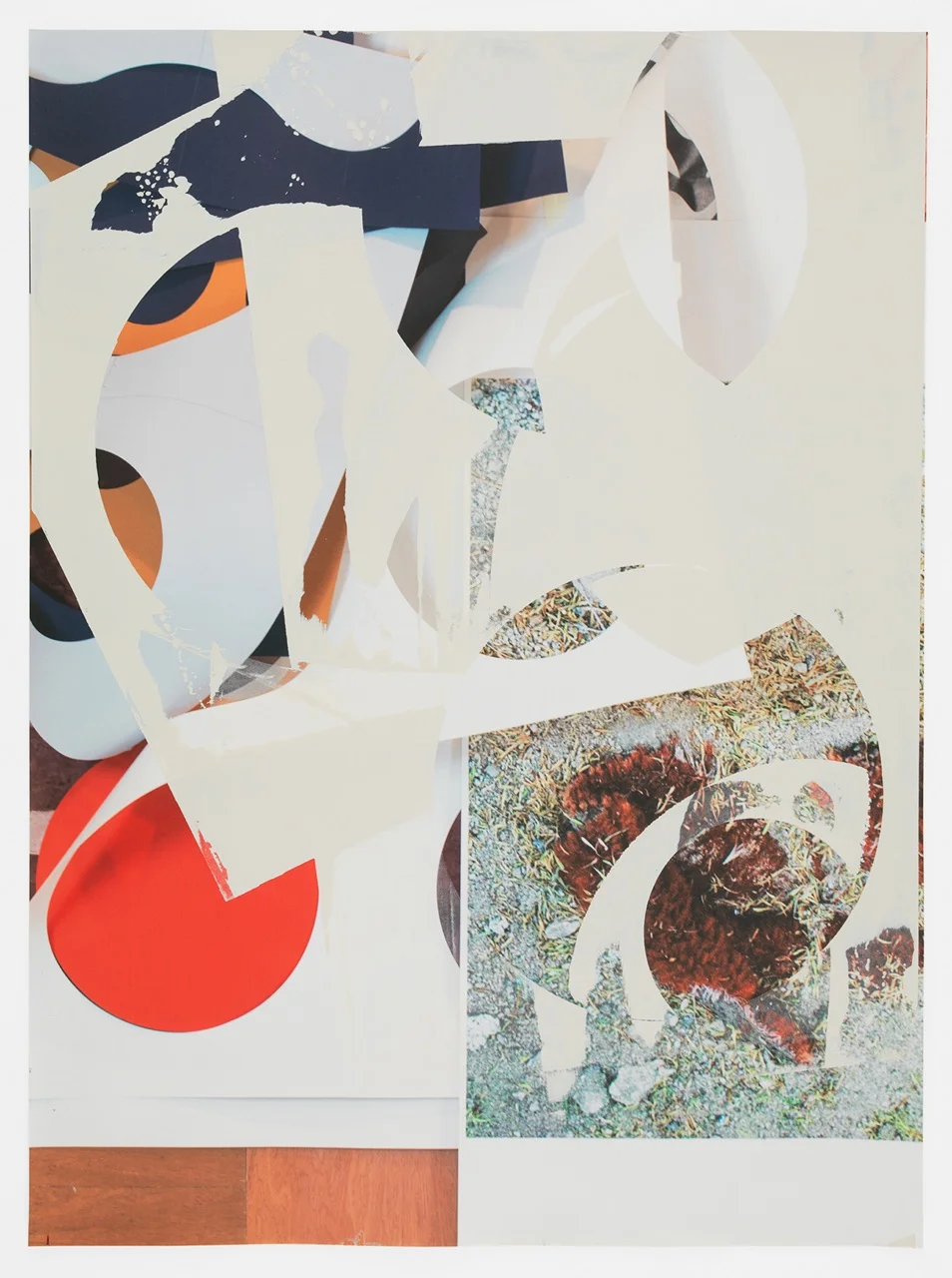 Untitled Composite, 2016 Oil and UV cured ink on paper 34 x 25-1/2 inches 86.4 x 64.8 cm