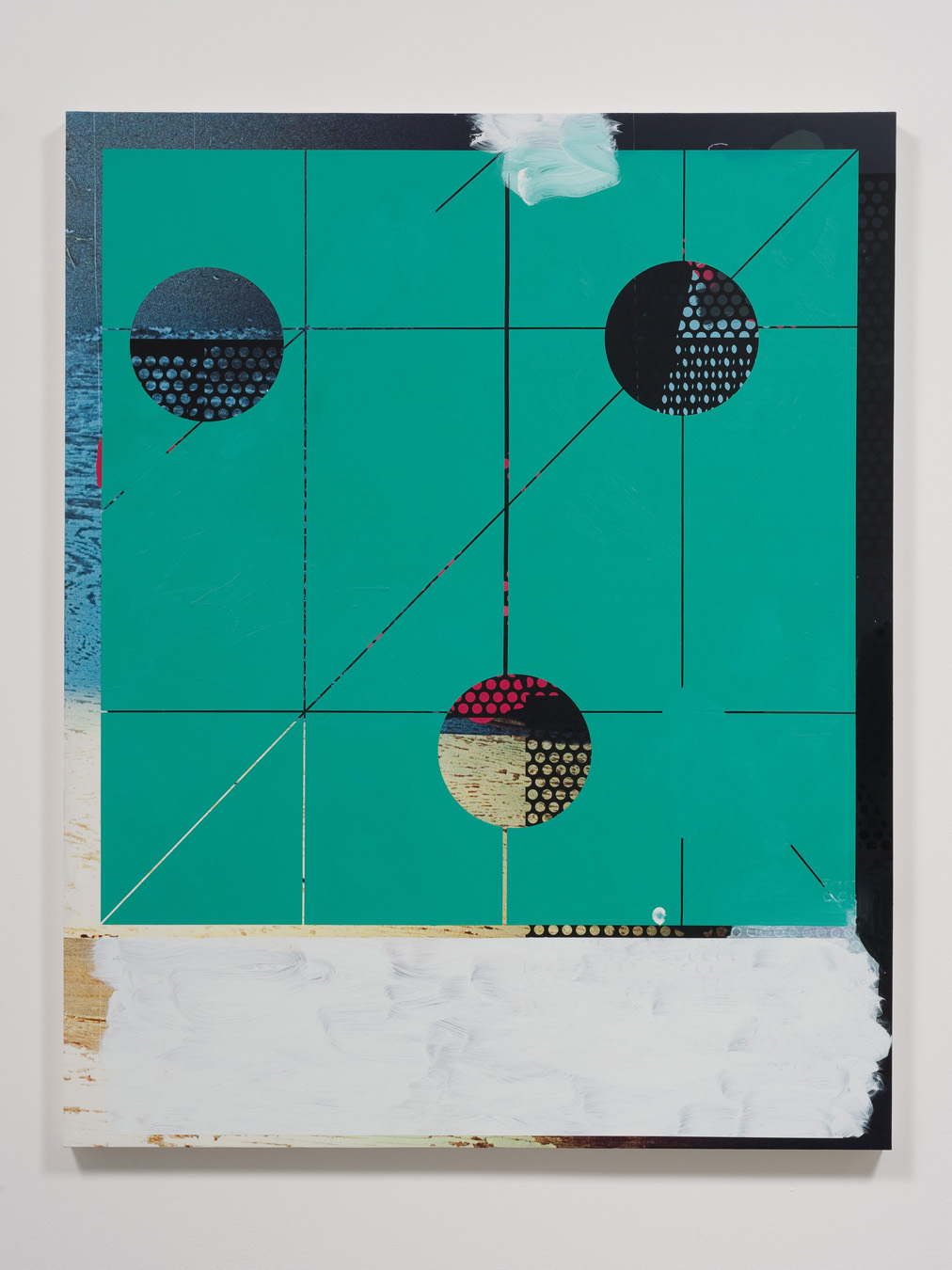  Salton Sea (wall), 2012  Acrylic, oil and UV cured ink on canvas over panel  60 x 48 inches  152.4 x 121.92 cm       
