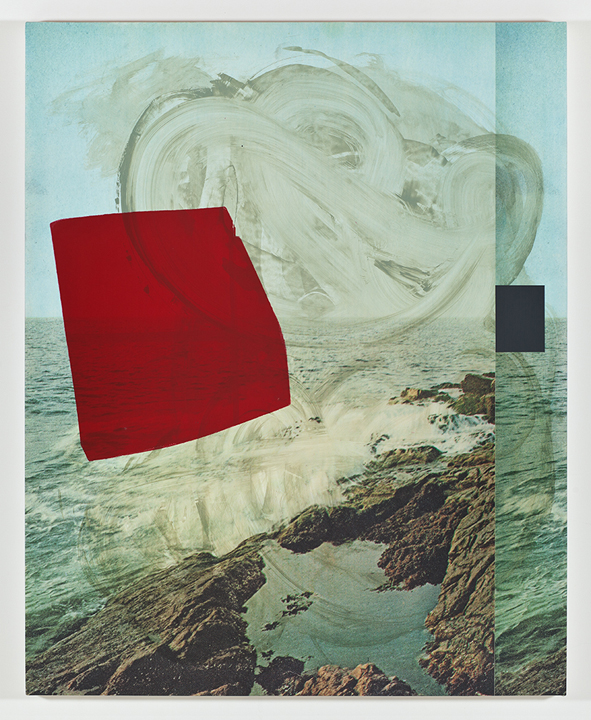  Screen (ocean), 2011  Acrylic, screen ink and UV cured print on canvas  over panel  60 x 48 inches  152.4 x 121.92 cm       