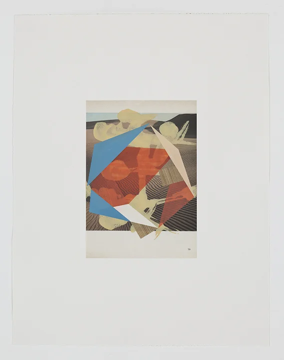 Screen (dune 2), 2009 Gouache, acrylic, collage and pencil on archival pigment print on watercolor paper 23 x 18.5 inches 58.42 x 46.99 cm