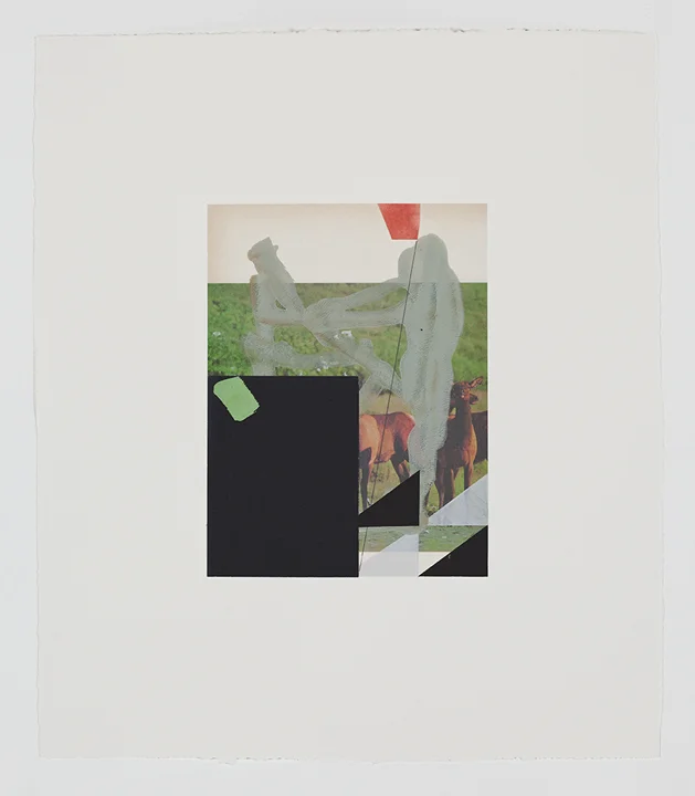 Screen (deer), 2009 Gouache, acrylic, collage and pencil on archival pigment print on watercolor paper 23 x 18.5 inches 58.42 x 46.99 cm