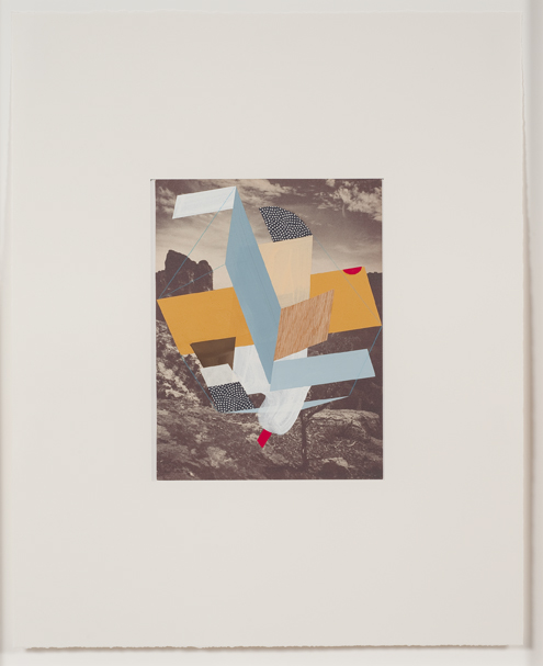 Construction (canyon 2), 2009  Gouache, collage and pencil on archival pigment  print on watercolor paper  23 x 18.5 inches  58.42 x 46.99 cm       