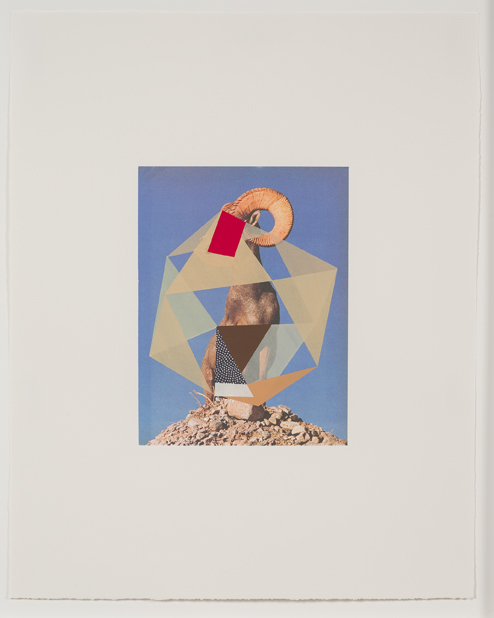  Construction (ram), 2009  Gouache, collage and pencil on archival pigment  print on watercolor paper  23 x 18.5 inches  58.42 x 46.99 cm       