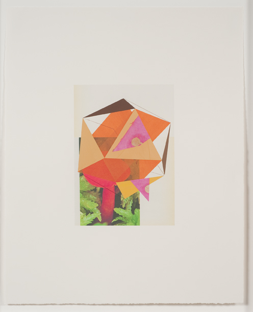  Construction (mushroom), 2009  Gouache, collage and pencil on archival pigment  print on watercolor paper  23 x 18.5 inches  58.42 x 46.99 cm       