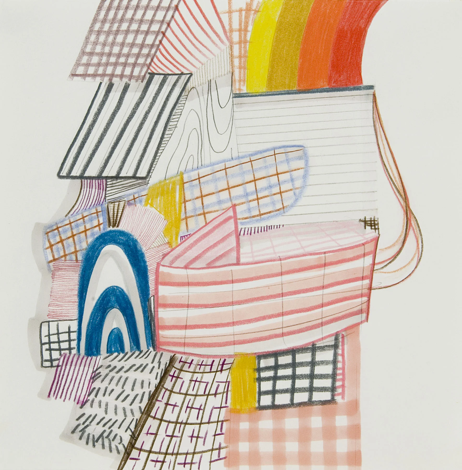 Untitled, 2007 Pencil and marker on paper 10 x 10 inches 25.4 x 25.4 cm