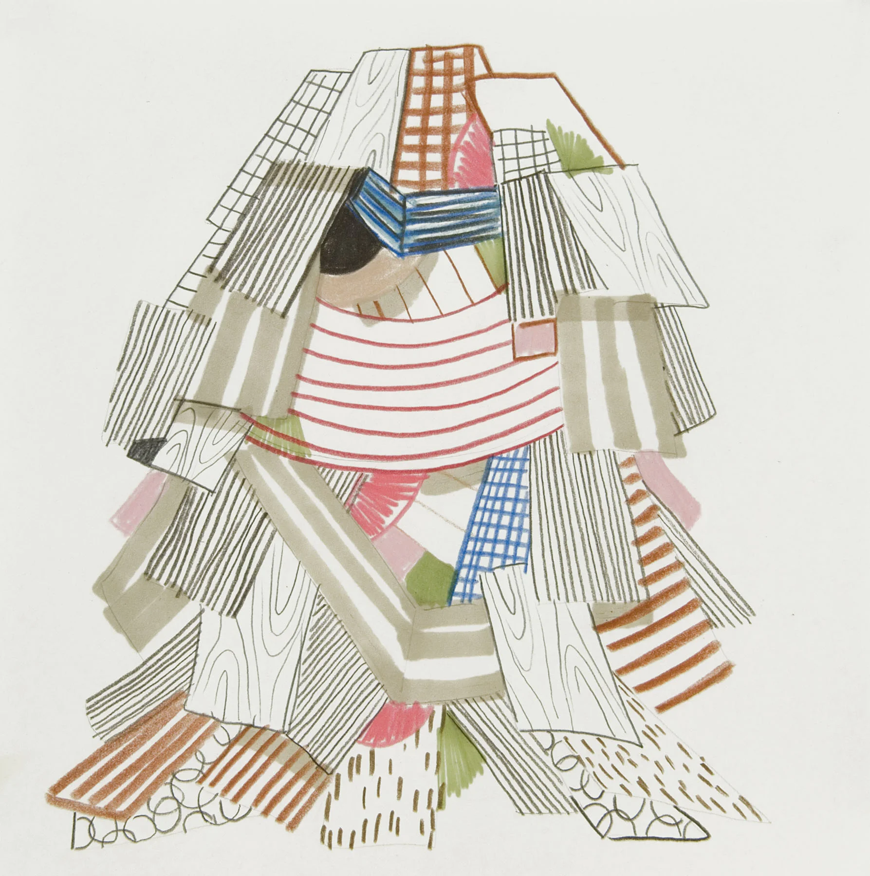 Untitled, 2007 Pencil and marker on paper 10 x 10 inches 25.4 x 25.4 cm