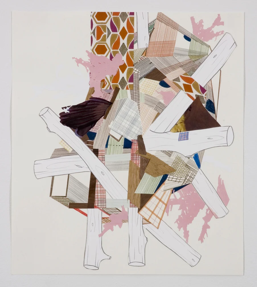 Houses & Timbers 27, 2006 Pencil, gouache and collage on paper 17 x 14 inches 43.18 x 35.56 cm