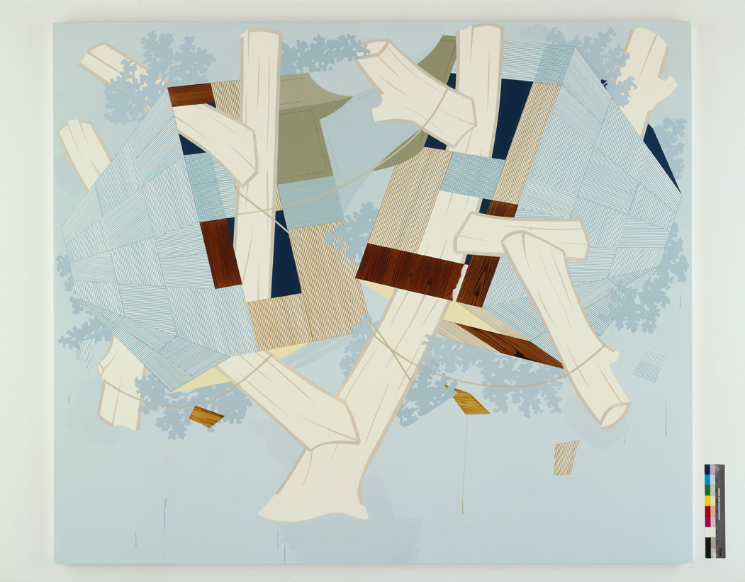  Falling Apart (Away), 2004  Acrylic on canvas over panel  80 x 94 inches  203.2 x 238.76 cm       