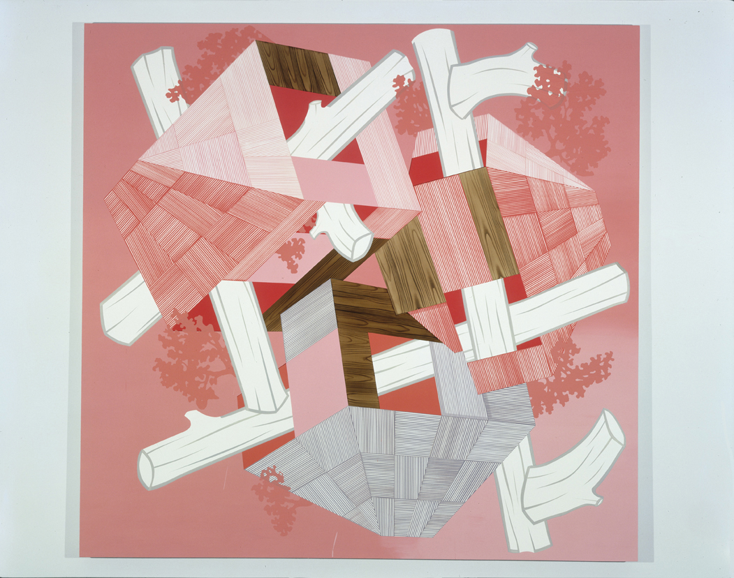  Pink Lodge, 2004  Acrylic on canvas over panel  80 x 83 inches  203.2 x 210.82 cm       