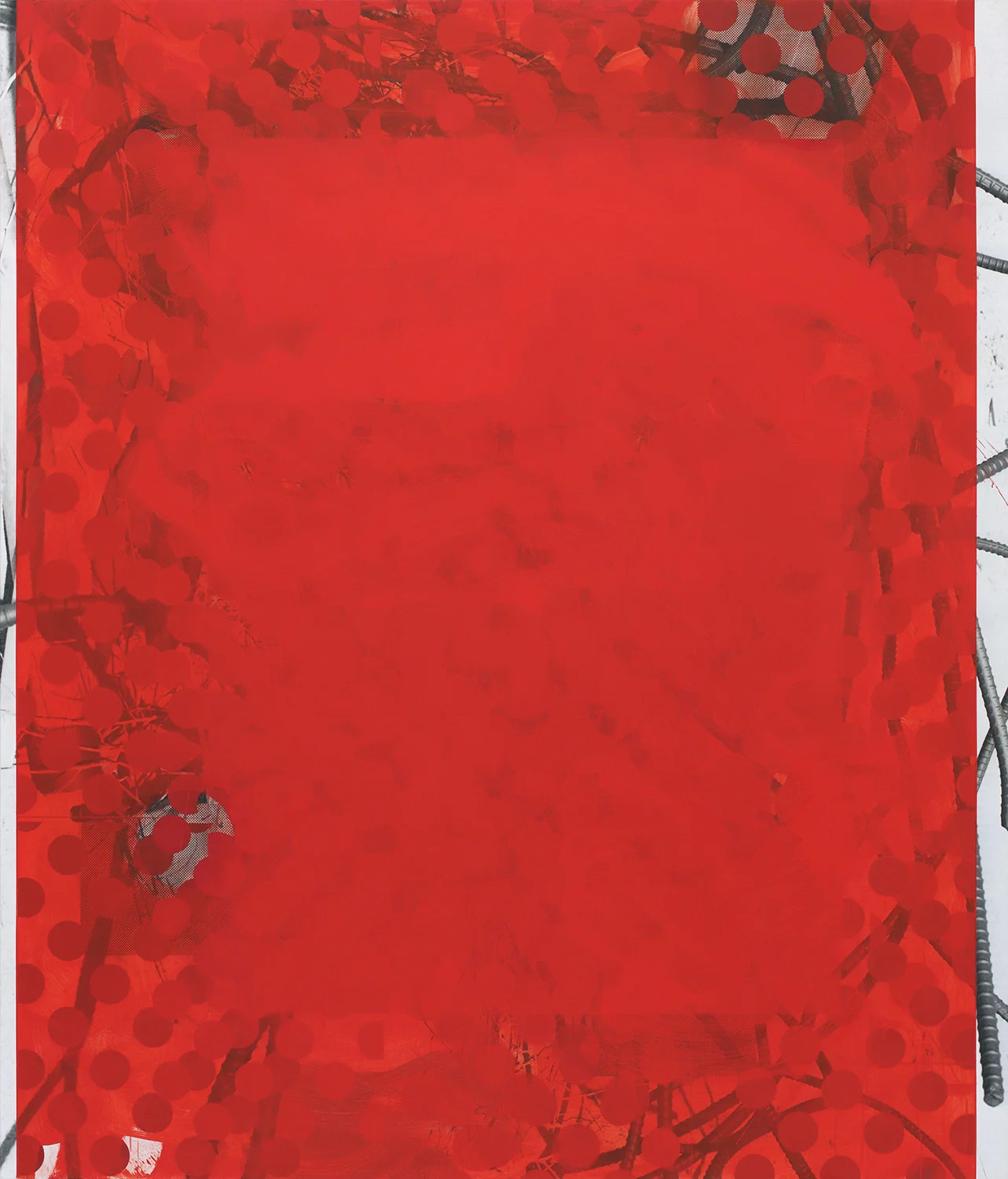 Red Wedding, 2014 Oil and UV cured ink on canvas over panel 84 x 72 inches 213.36 x 182.88 cm