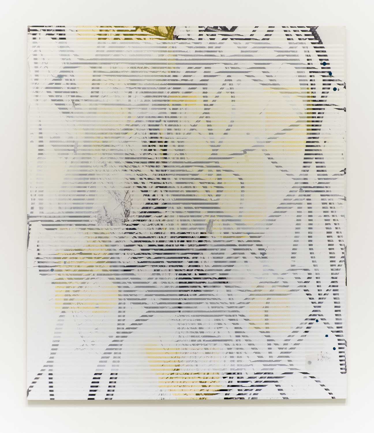  Untitled (rebar 1), 2013  Acrylic, oil and UV cured ink on canvas over panel  84 x 72 inches  213.36 x 182.88 cm       