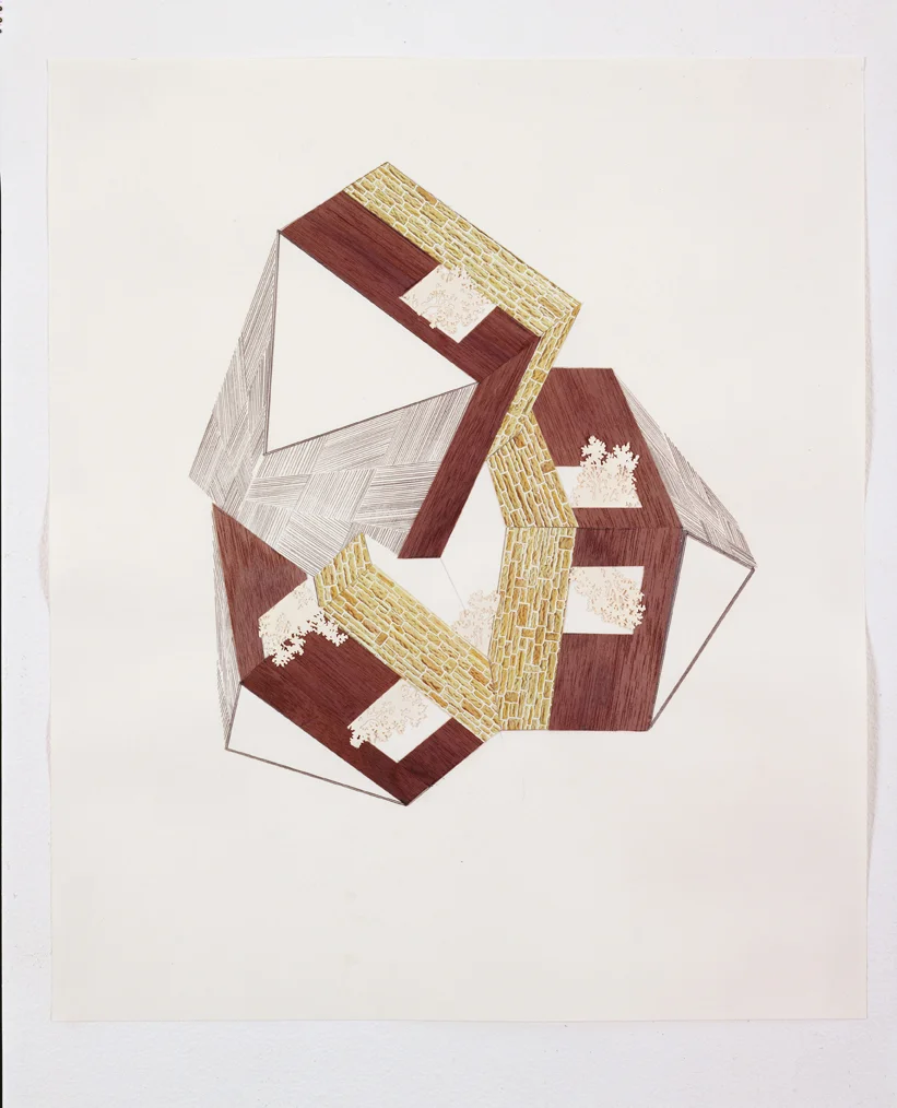 Untitled, 2003 Pencil and collage on paper 17 x 14 inches 43.18 x 35.56 cm