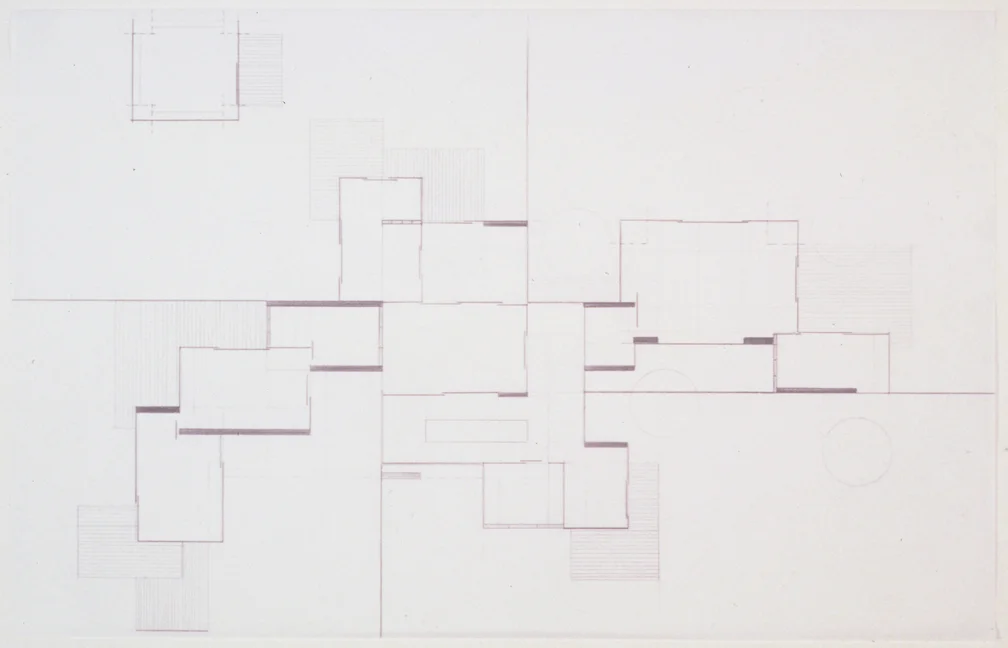 House Plan, 1999 Pencil on vellum 11 x 17 inches 27.94 x 43.18 cm