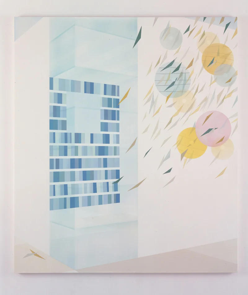 Library View, 1999 Acrylic on canvas over panel 70 x 61-1/2 inches each 177.8 x 153.67 cm
