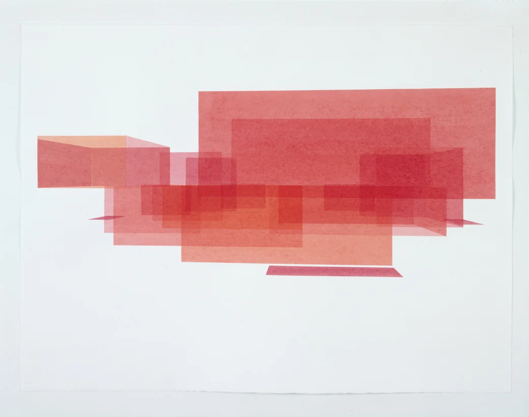 Red House Study, Exterior 6, 1999 Liquid acrylic on paper 22 x 30 inches 55.88 x 76.2 cm