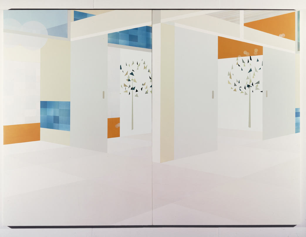  Interior View (Spring), 1998  Acrylic on canvas over panel  82 x 112 inches  208.28 x 284.48 cm       