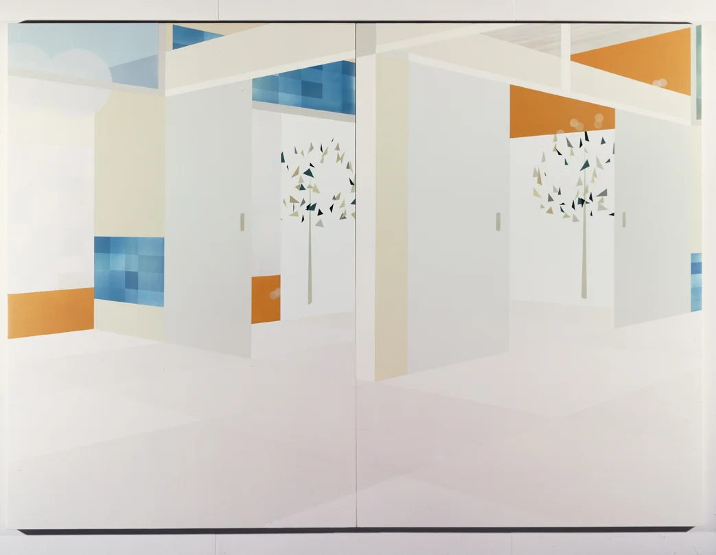 Interior View (Spring), 1998 Acrylic on canvas over panel 82 x 112 inches 208.28 x 284.48 cm