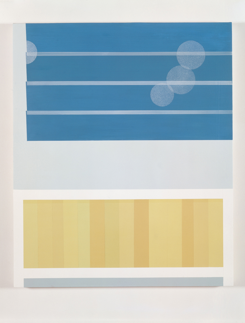  Louvers (Dusk), 1998  Acrylic on canvas over panel  36 x 30 inches  91.44 x 76.2 cm       