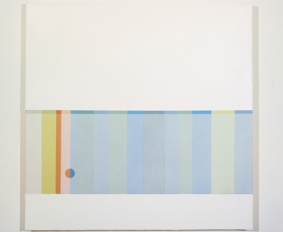  Frosted Panel (Open), 1997  Oil and acrylic on canvas over panel  24 x 24 inches  60.96 x 60.96 cm       