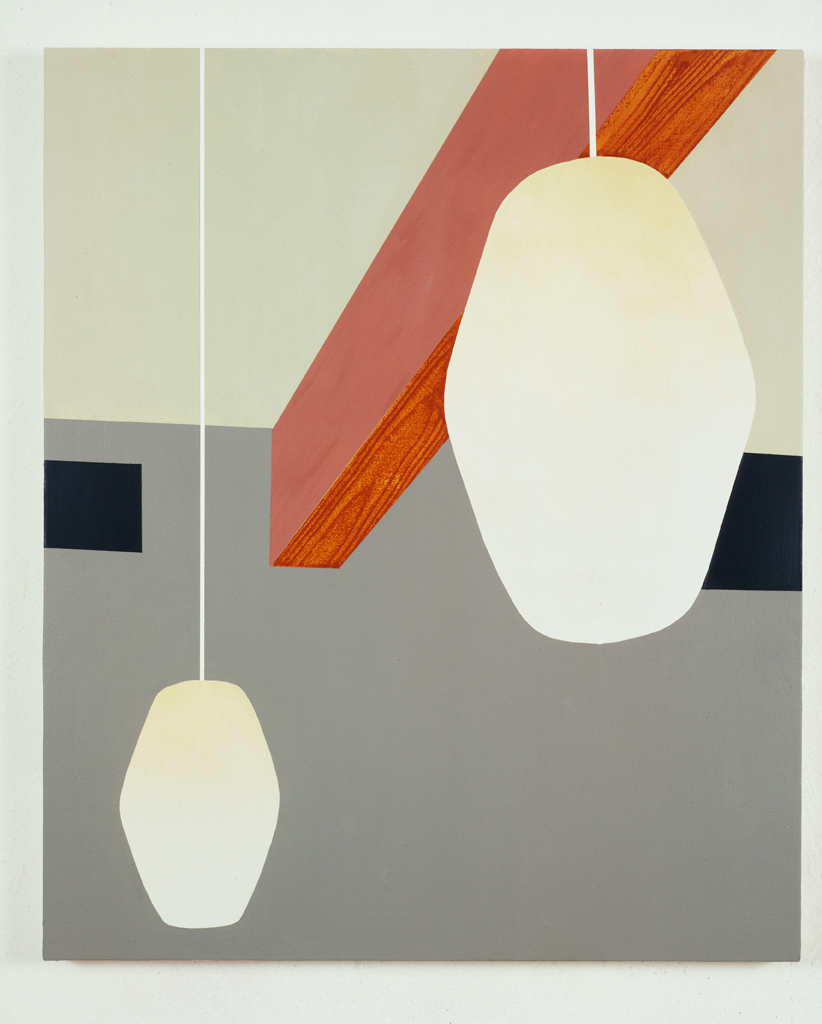  Two Lamps, 1996  Oil and acrylic on canvas over panel  36 x 30 inches  91.44 x 76.2 cm       