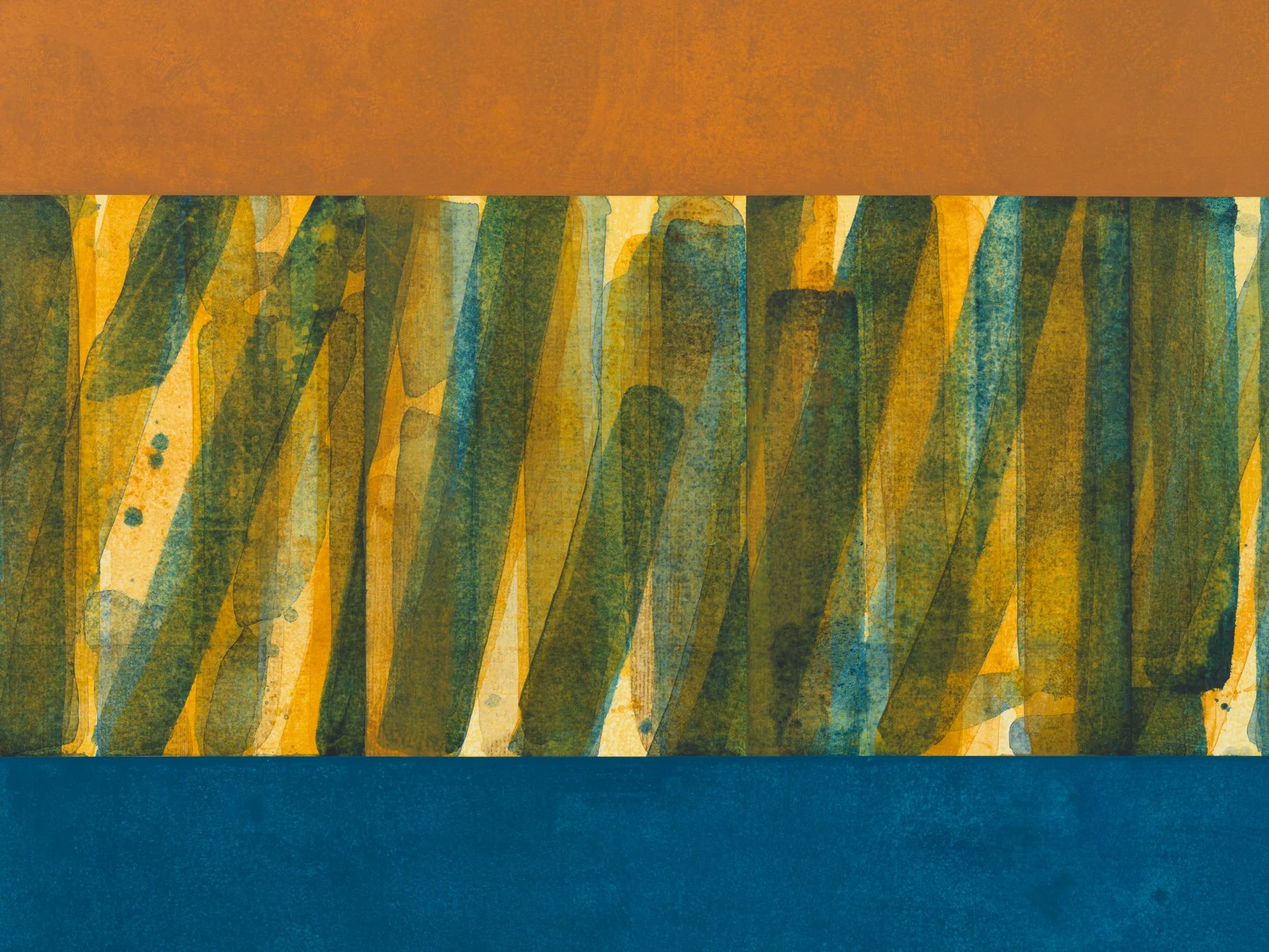  Untitled (3 Bands Sienna/Indanthrone)  Detail       