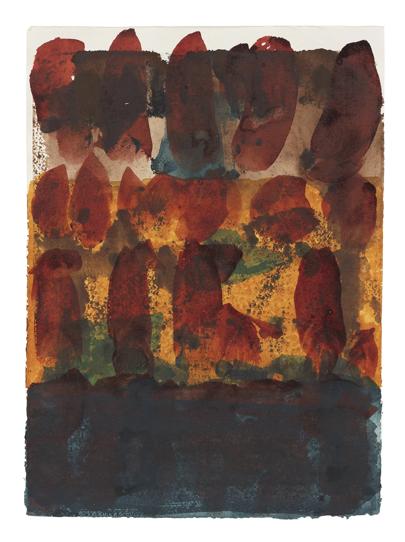  Strata 63, 2025  Watercolor on paper  16 1/2 x 11 5/8 inches       