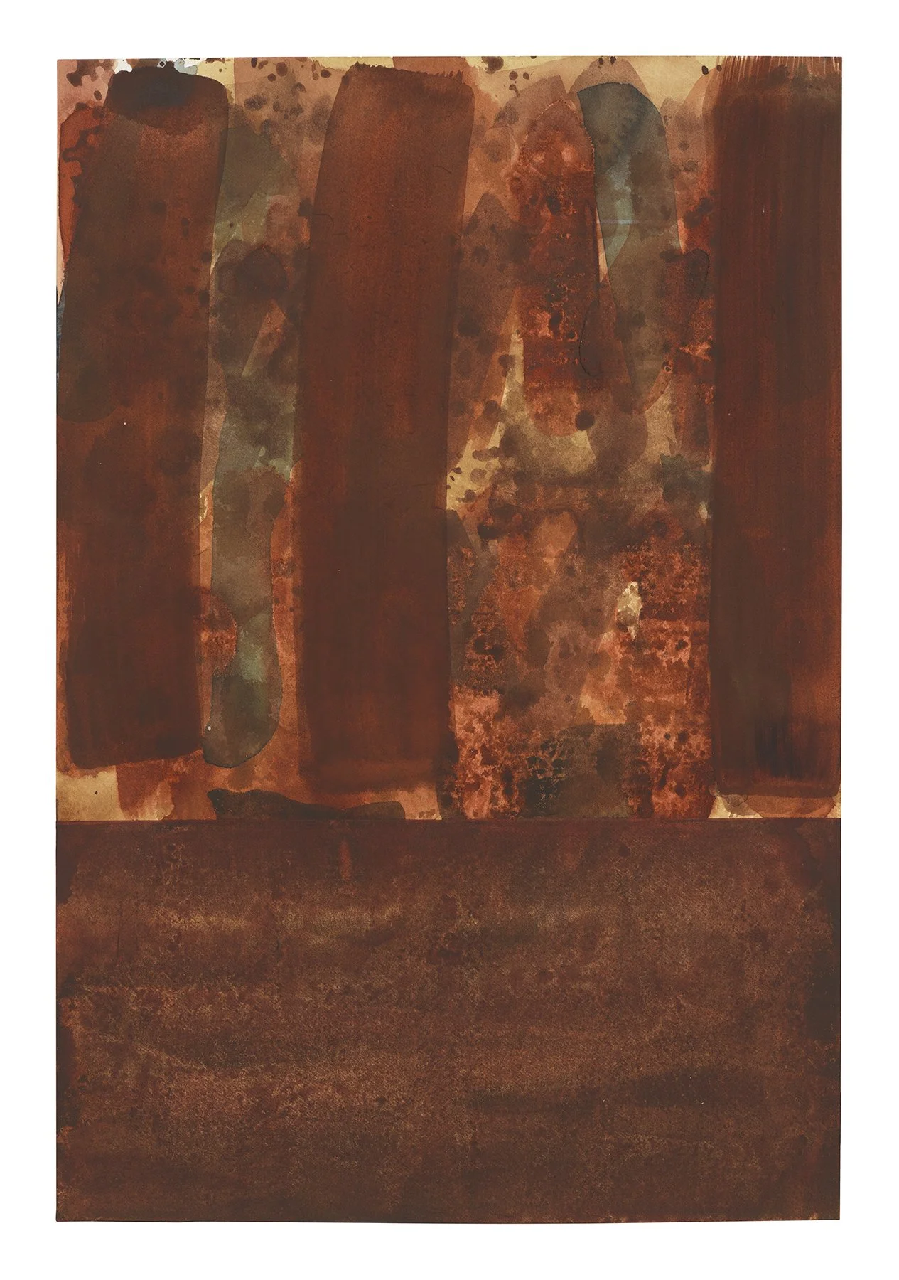  Strata 71, 2025  Watercolor on paper  18 x 12 inches       