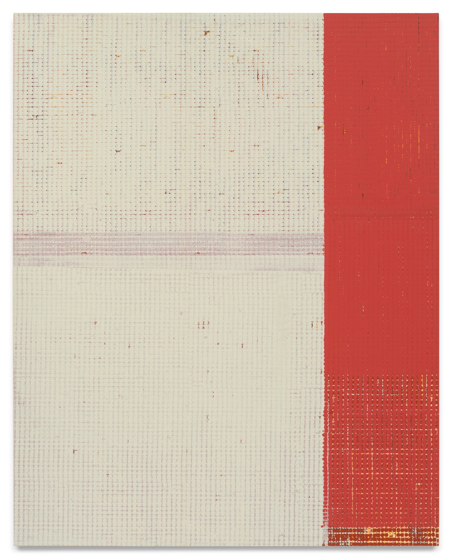  Aggregate B (rose spine), 2024  Oil and acrylic on canvas on panel  60 × 48 inches 