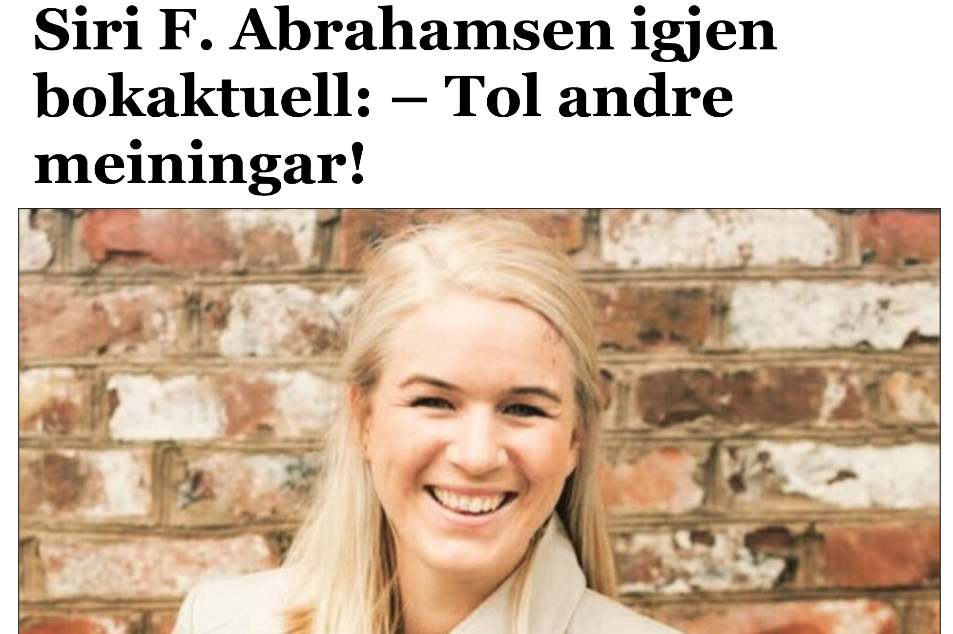 Tol andre meiningar!