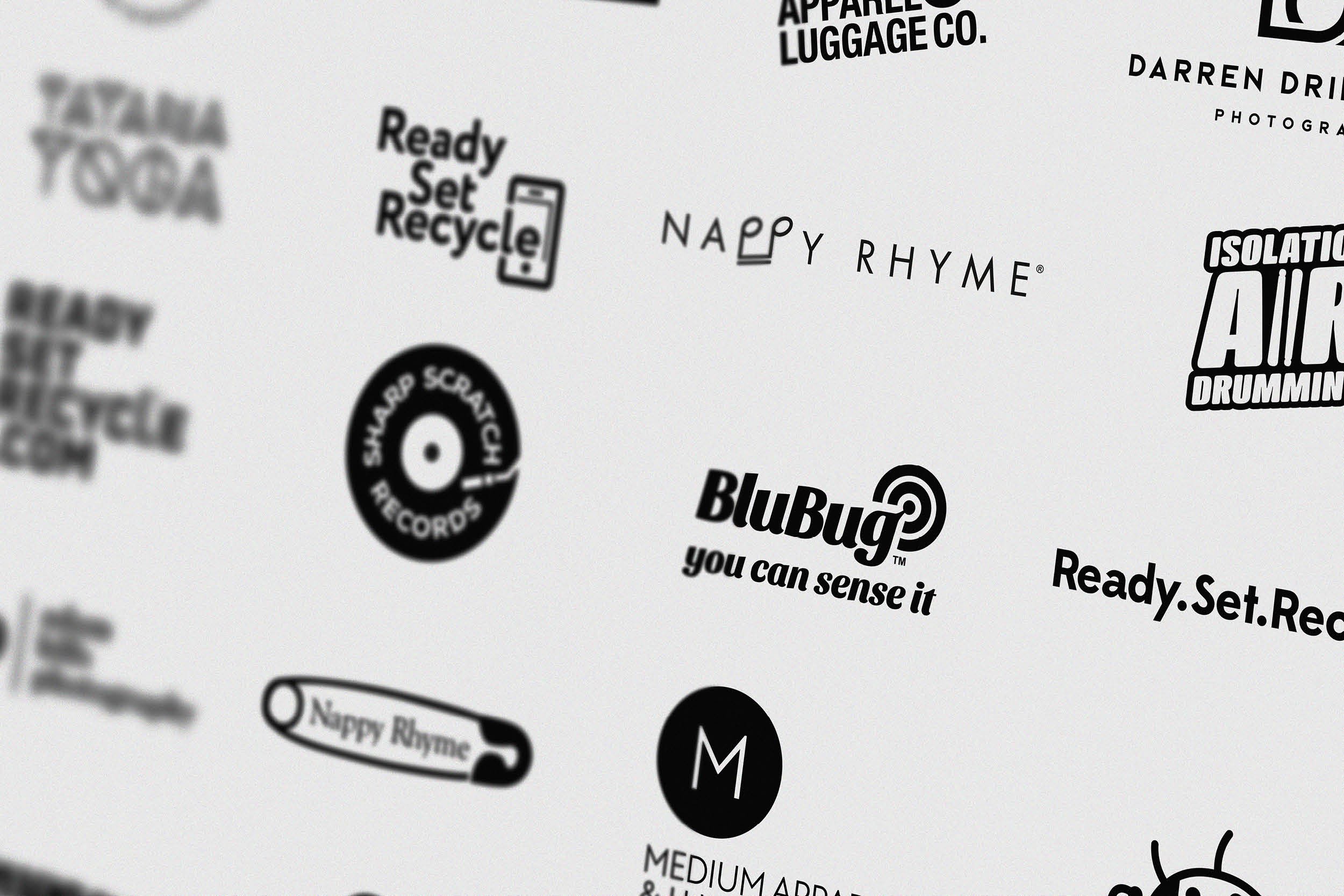 Logo designs for various companies