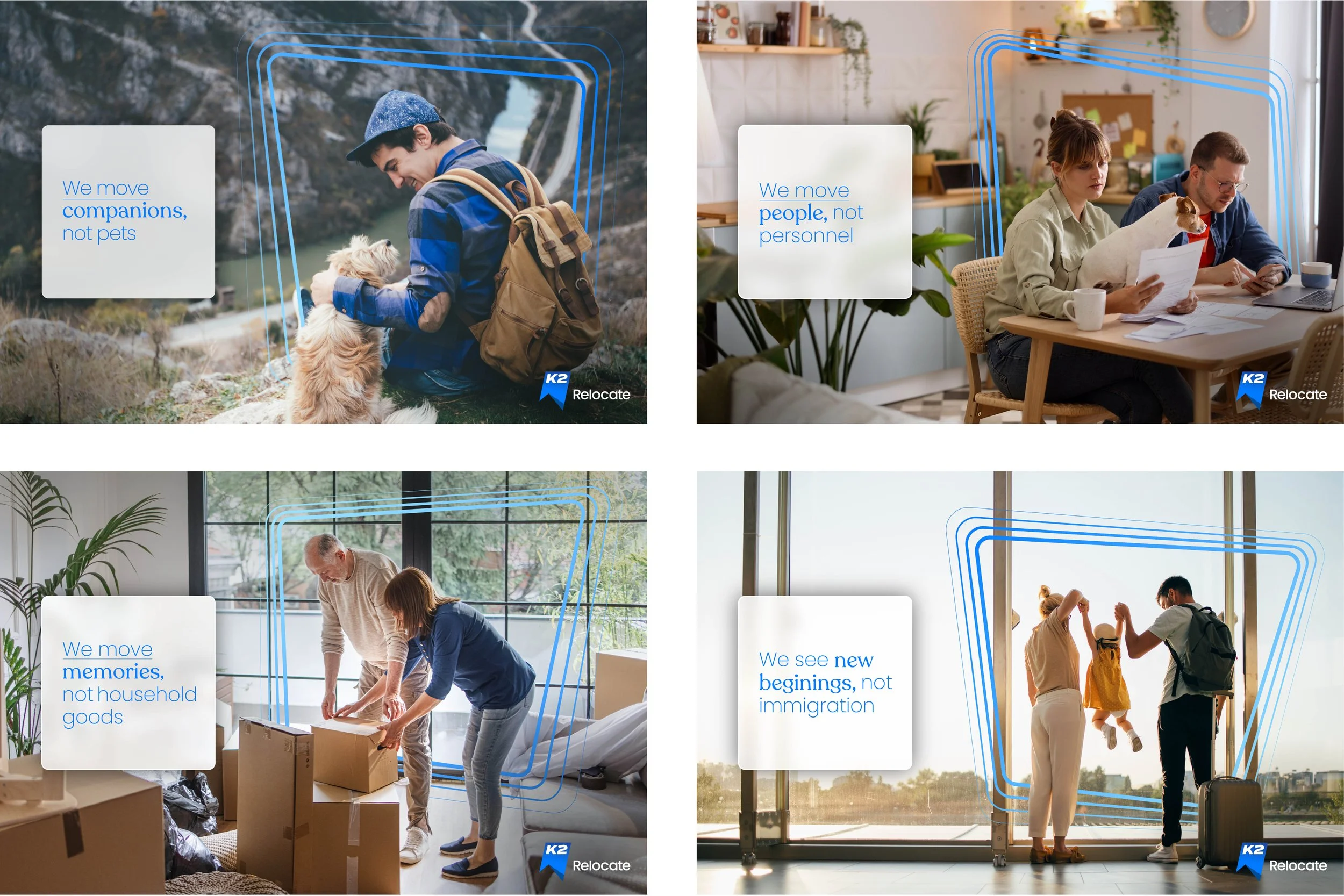 Campaign messaging and visual concept creation designed to suit a more informal and people focused brand