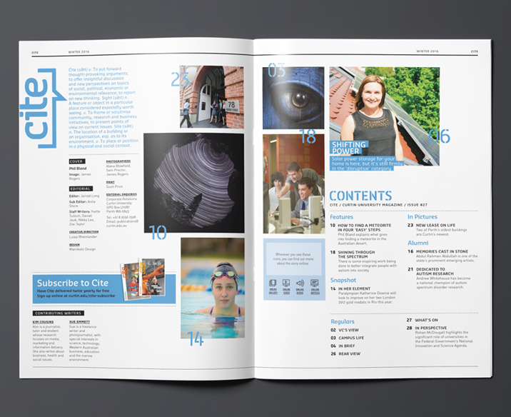 Curtin University Magazine Design