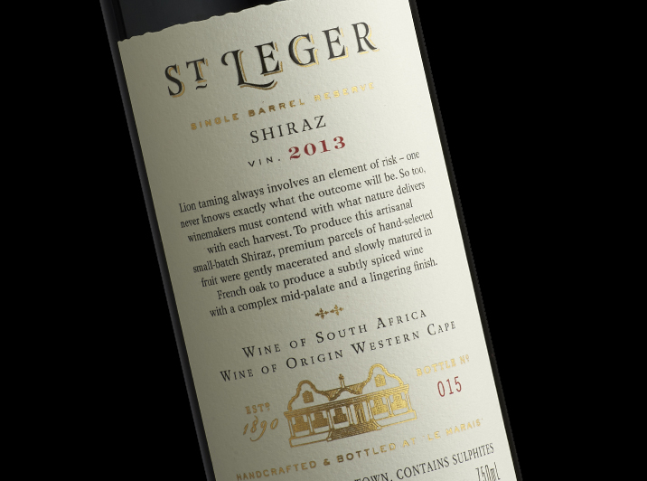 St Leger Wine Label Design
