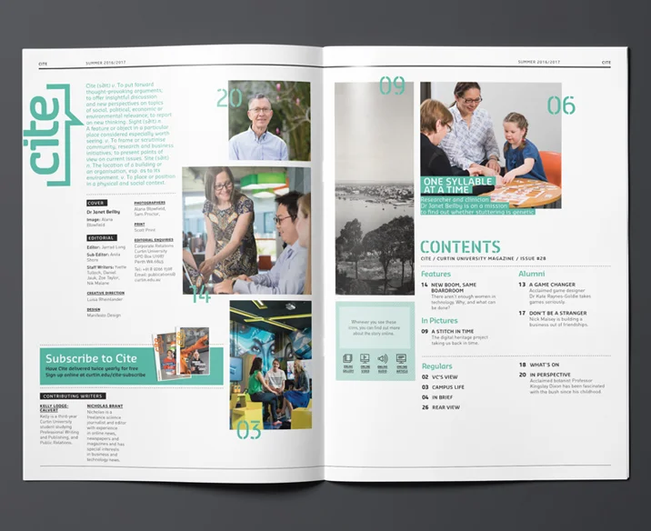Curtin University Magazine Design