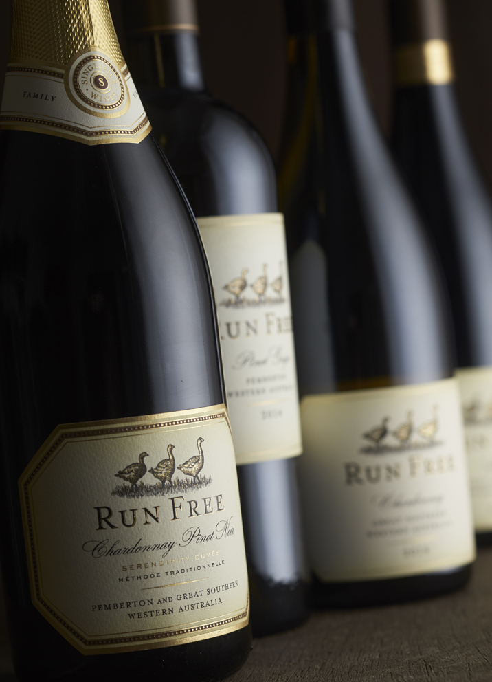 Run Free Sparkling Wine Label Design