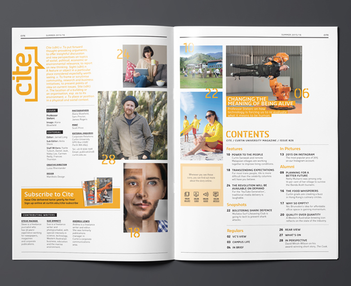 Curtin University Magazine Design