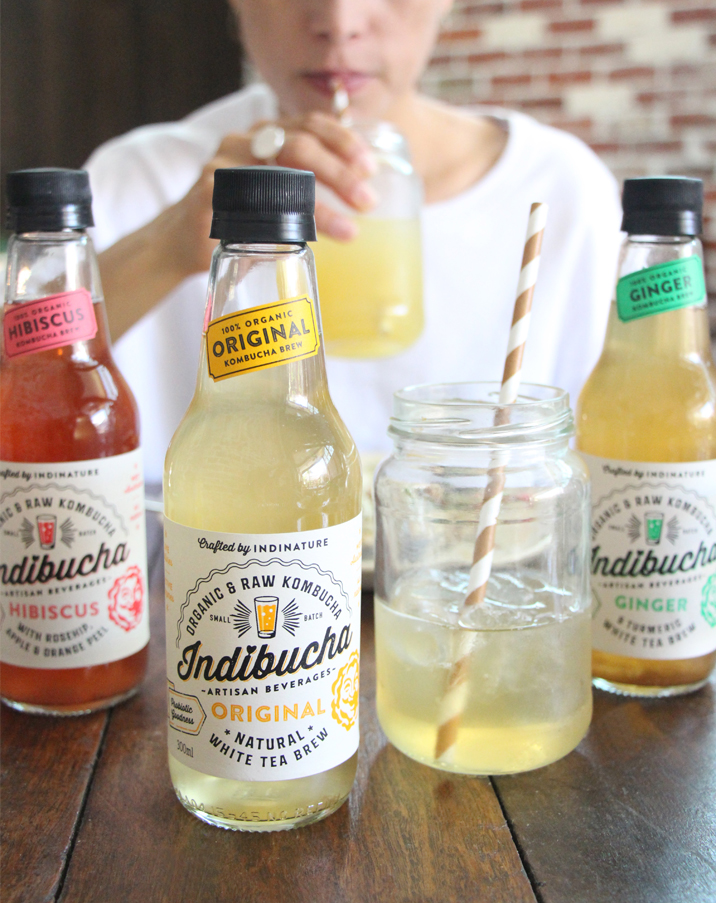 Indibucha Kombucha Label Design